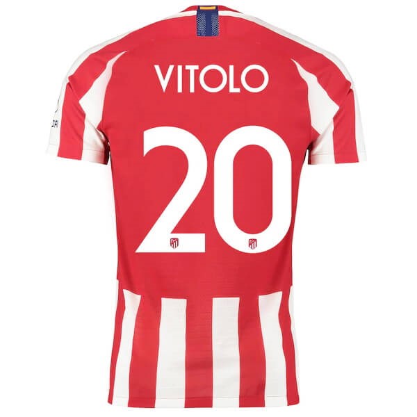 Thailande Maillot Football Atlético Madrid NO.20 Vitolo 2019-20 Rouge
